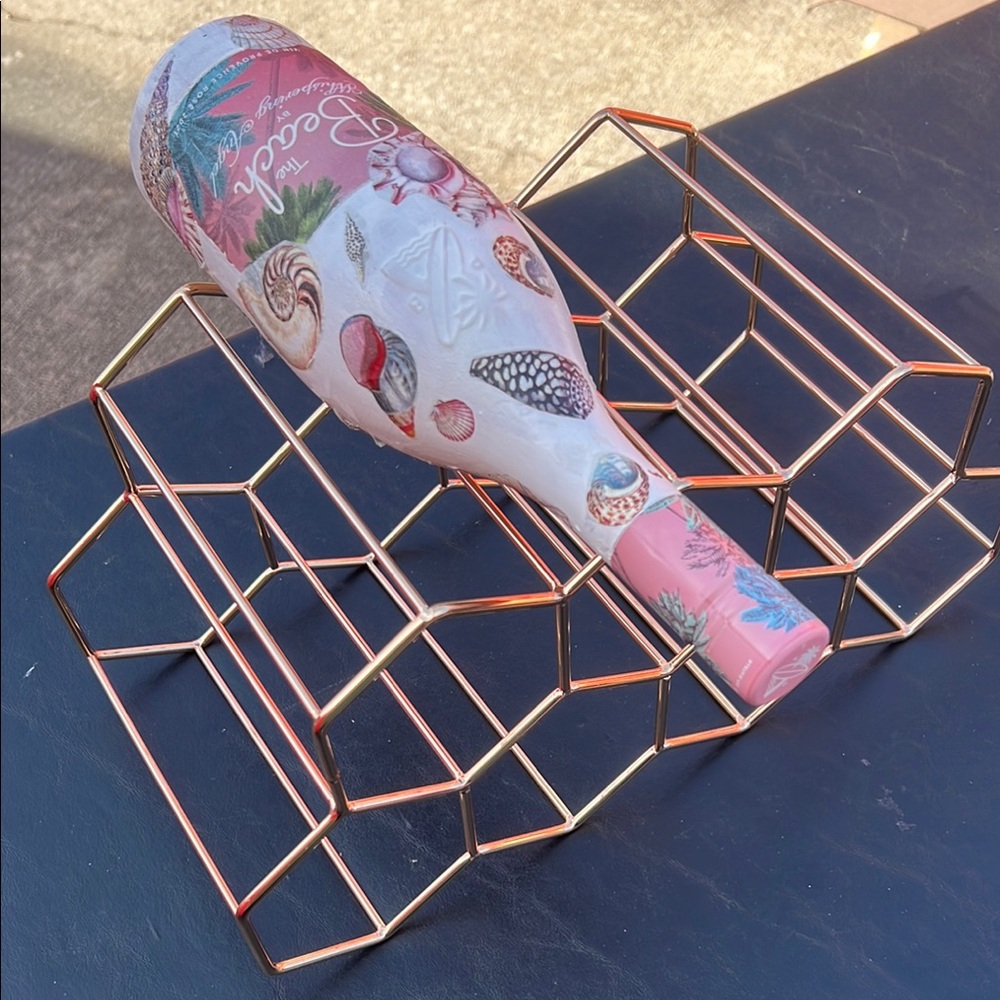 Geometric Metal Wine Rack - Picture 2 of 3